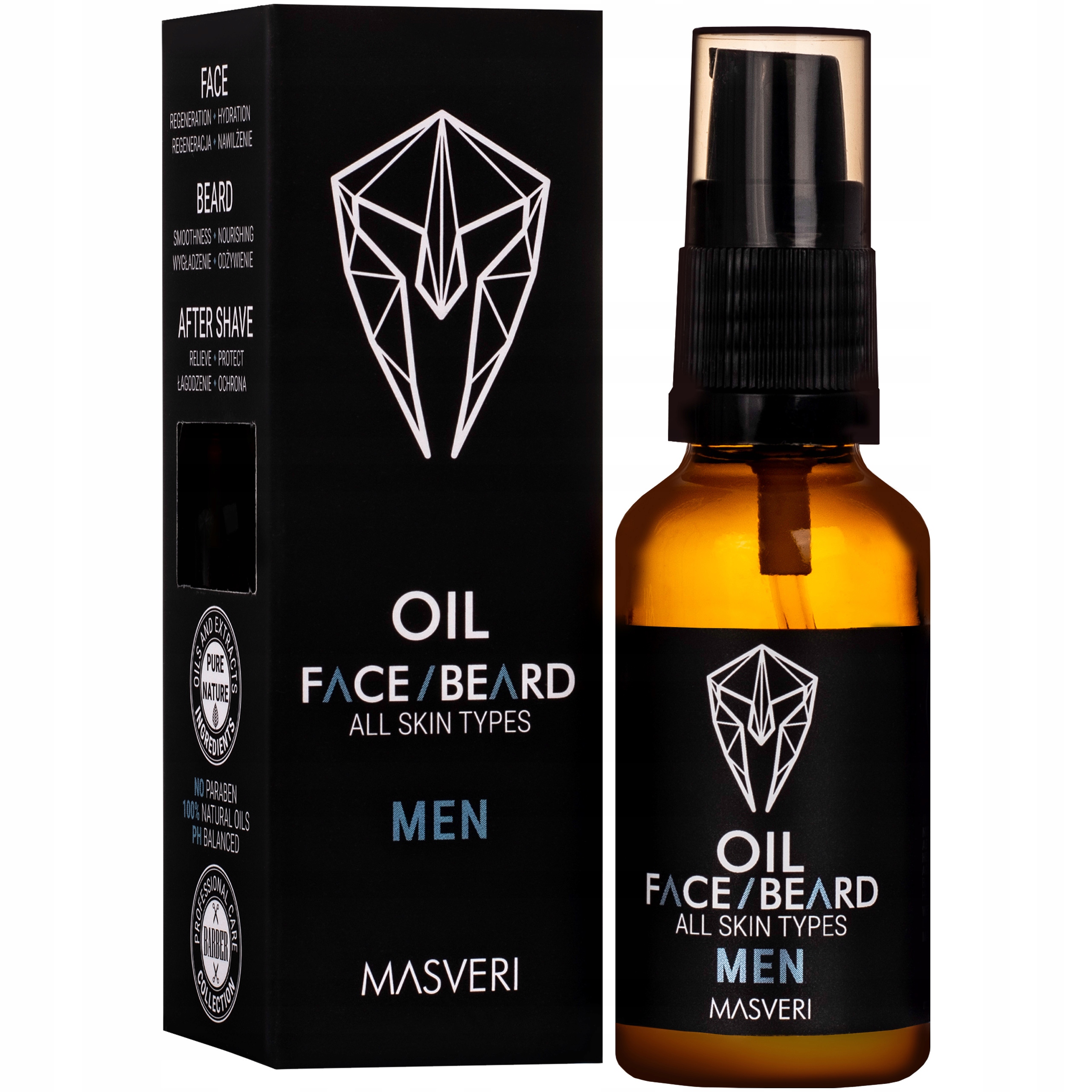 

Masveri Face Beard Oil olejek do twarzy brody 30ml