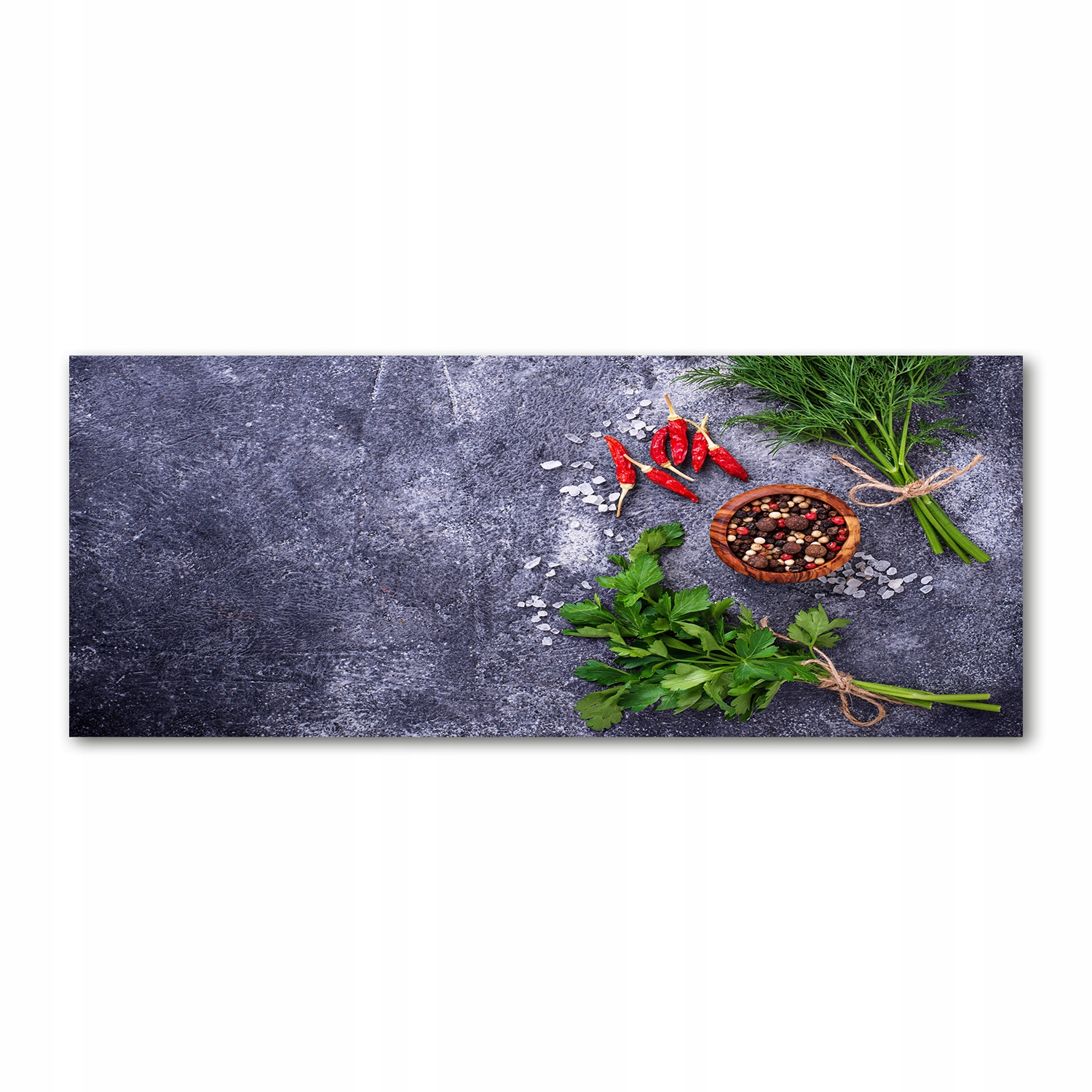 

Foto obraz szkło akryl Zioła i przyprawy 125x50 cm