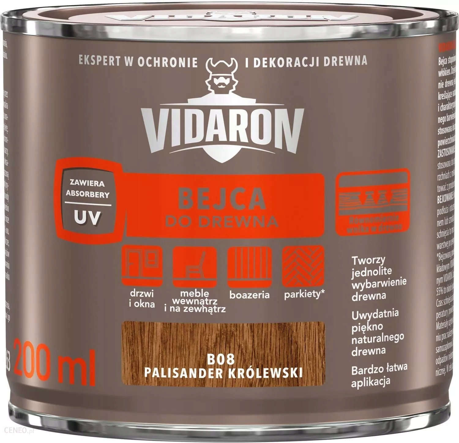 

Vidaron Bejca do drewna 0,2l Palisander Królewski