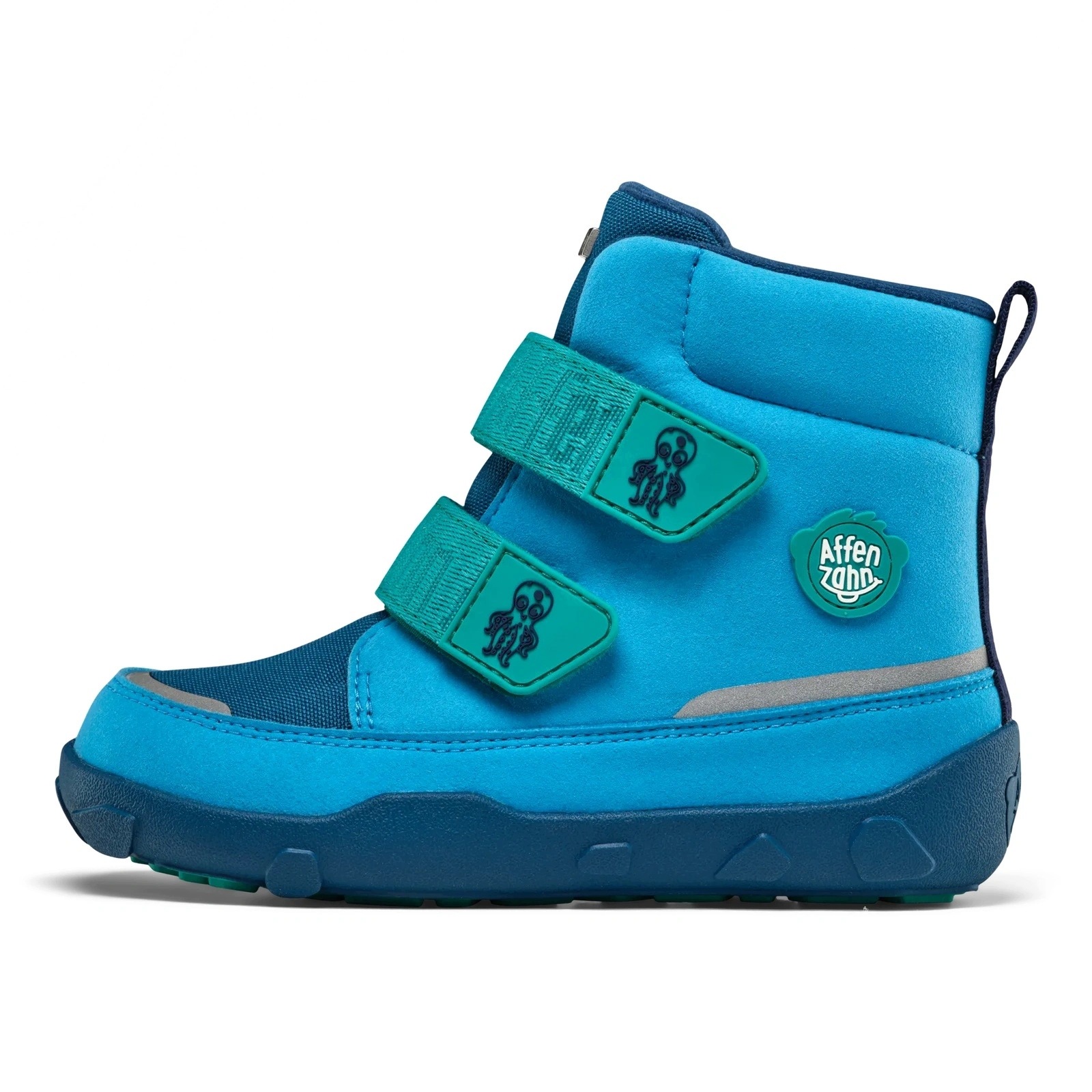 Śniegowce barefoot dziecięce Affenzahn Mid Boot Comfy Octopus niebieskie 30