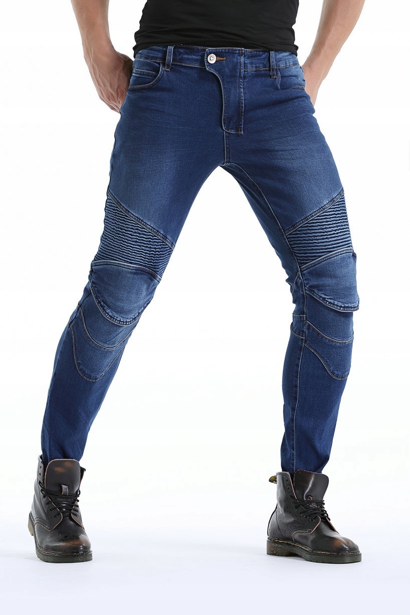 SPODNIE MOTOCYKLOWE JEANSY KEVLAR Cechy dodatkowe ochraniacze