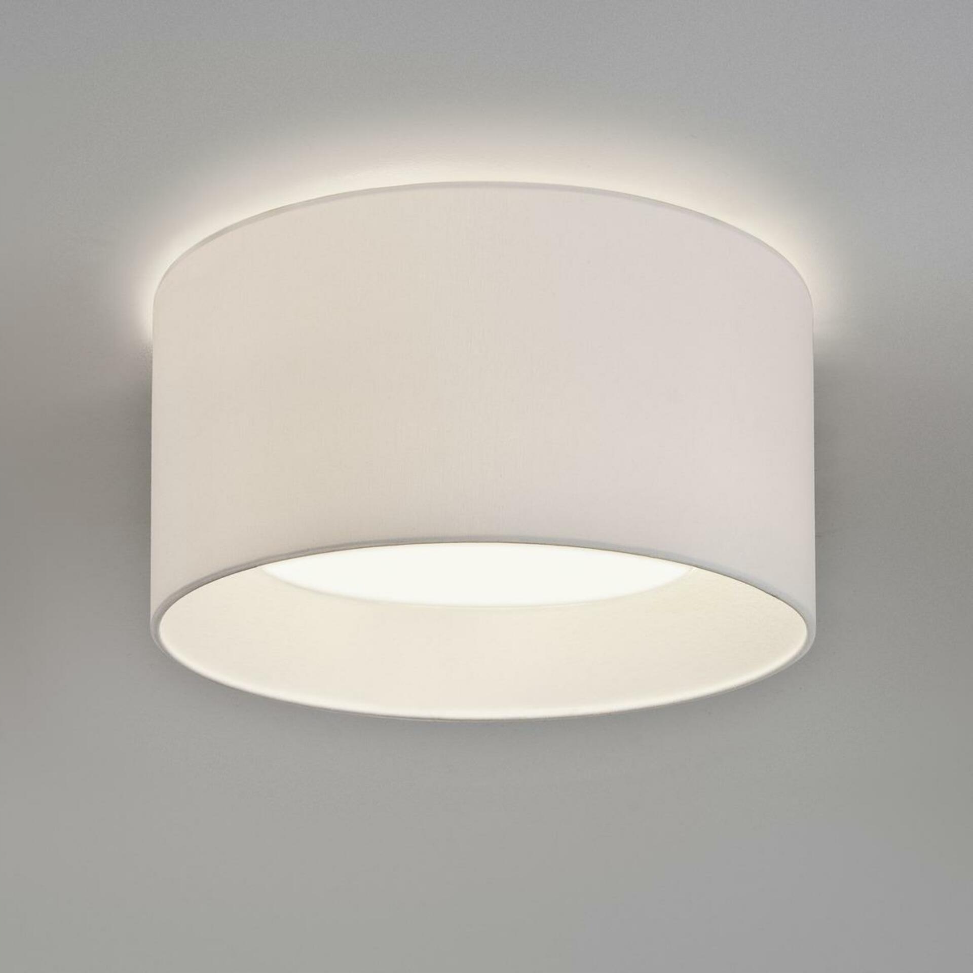 Textilné tienidlo Astro Bevel Round 450 biela s difúzorom, Ø 45 cm