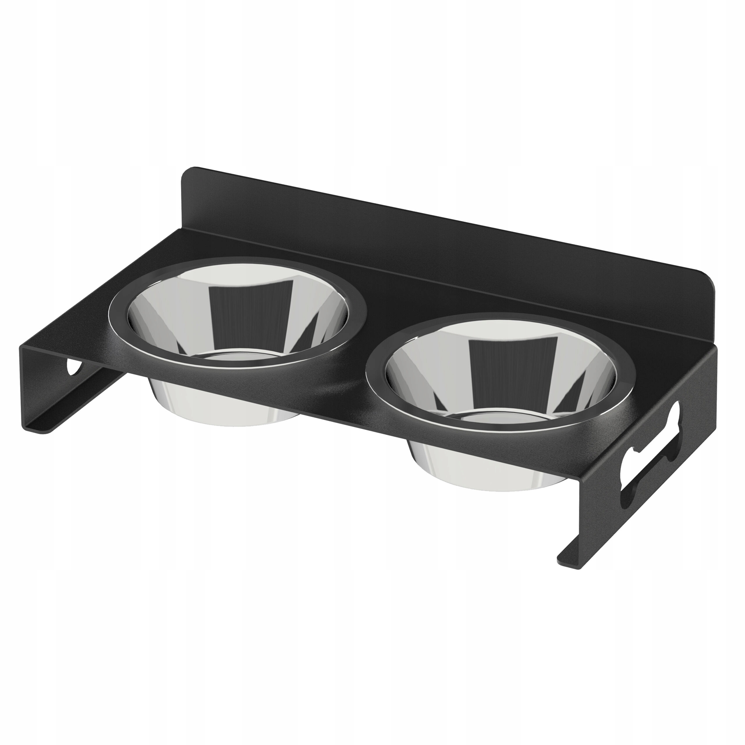 Stojan na misky pro psa kočku Astro S černý kovový misky 2 x 0,45 l 16258