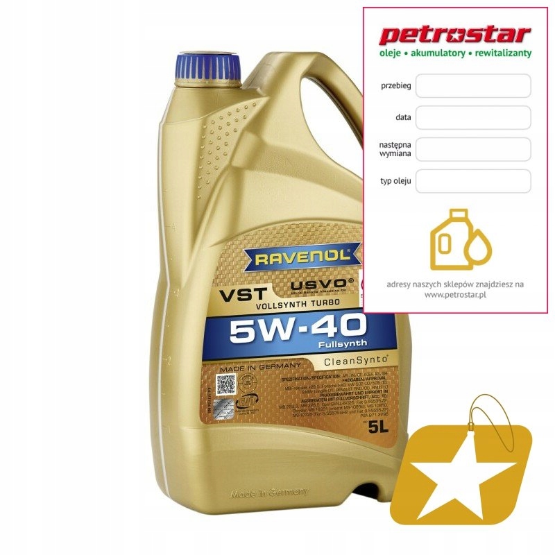 RAVENOL TURBO VST USVO SAE 5W40 5L