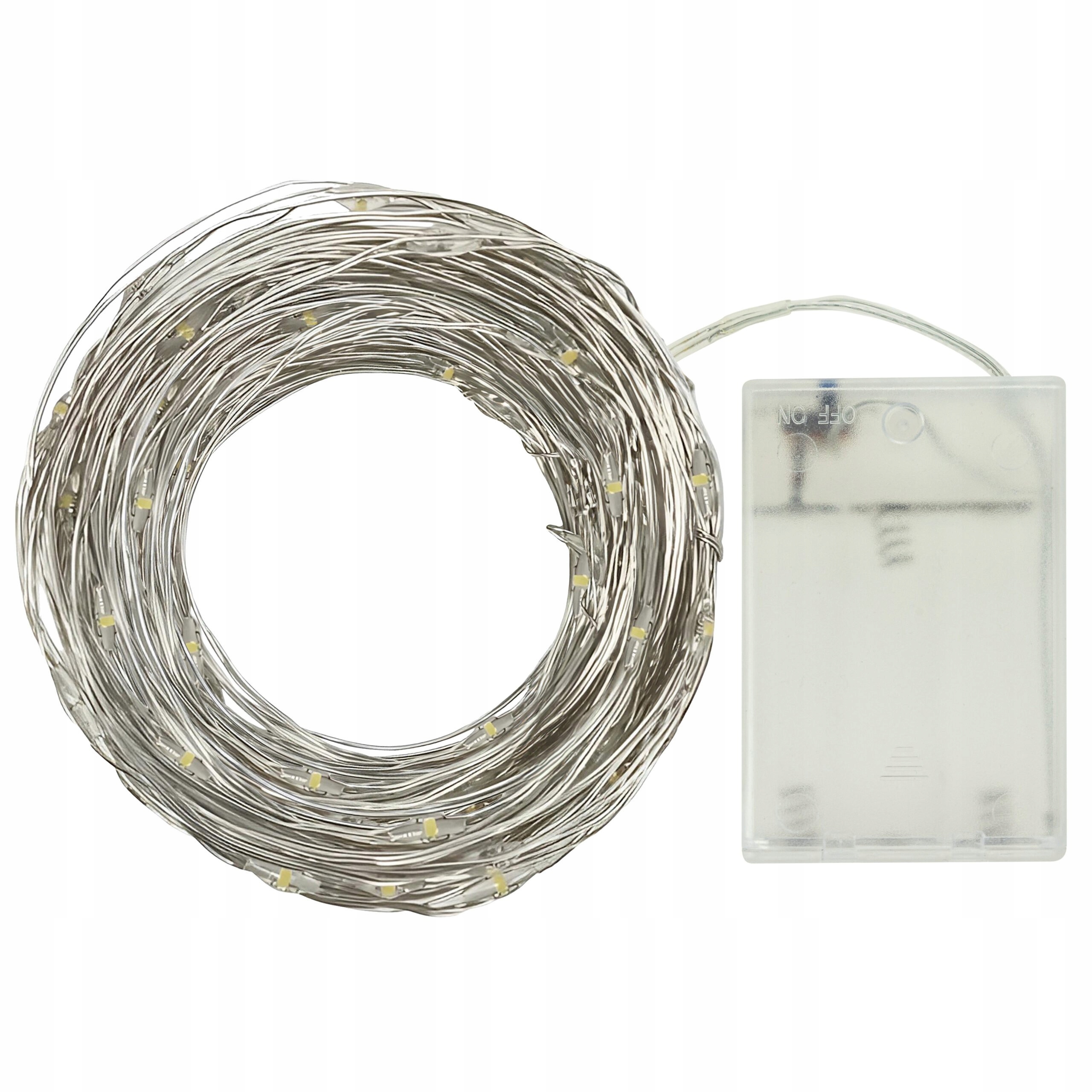 LAMPKI DRUCIKI CHOINKOWE 100 LED NA BATERIE DIODY Kolor lampek biały