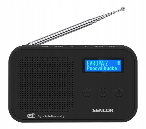 Radioodbiornik Radio przenośne Sencor Srd 7200B Budzik Zegar Fm Dab+ Czarny
