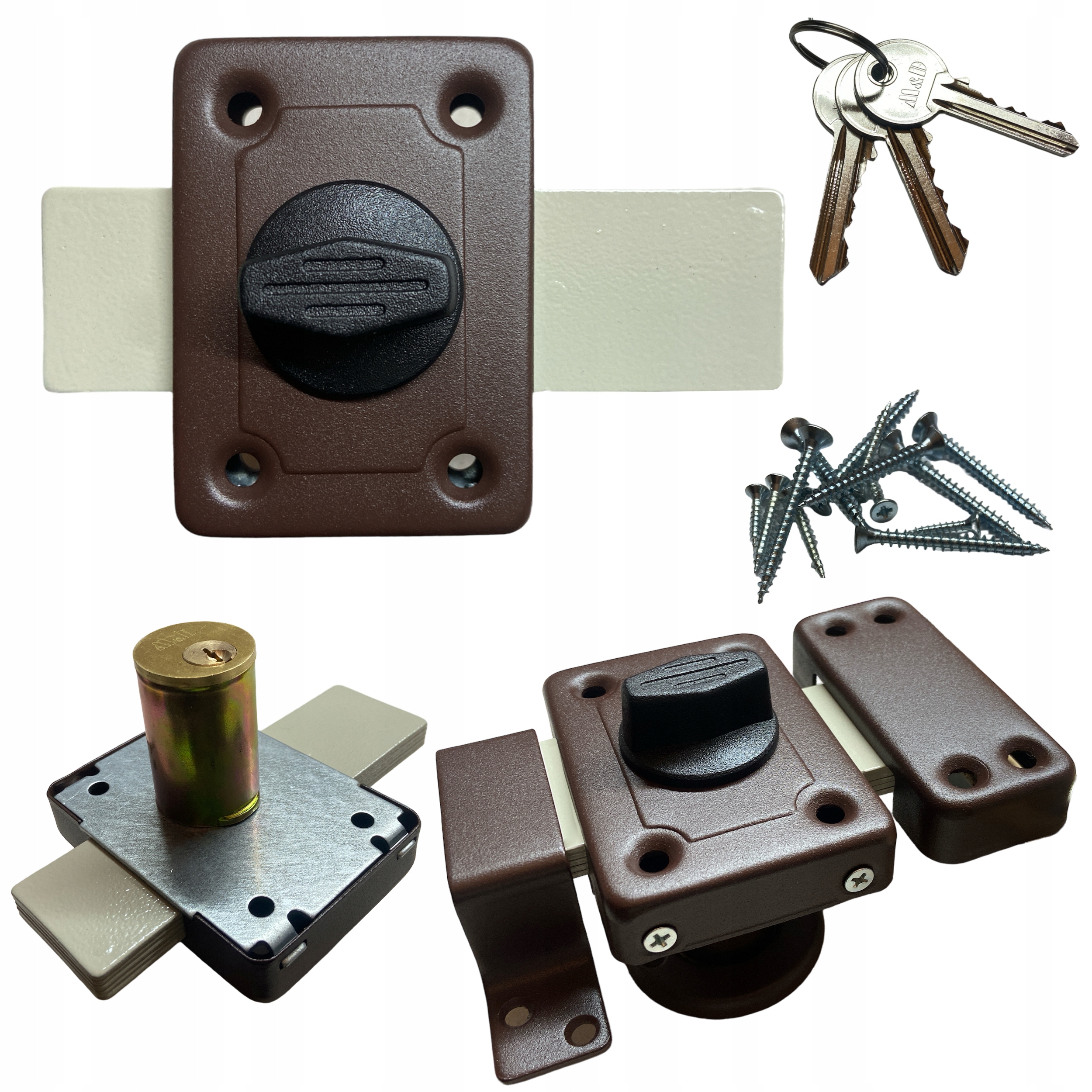 Povrchový zámek dveří Gama 140 mm Kowal s mechanismem