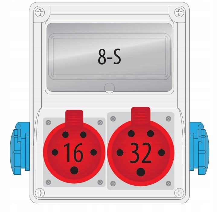 Rozvaděč R-box 240-8 1x16A/5P 1x32A/5P 2x230V 8S B.1810