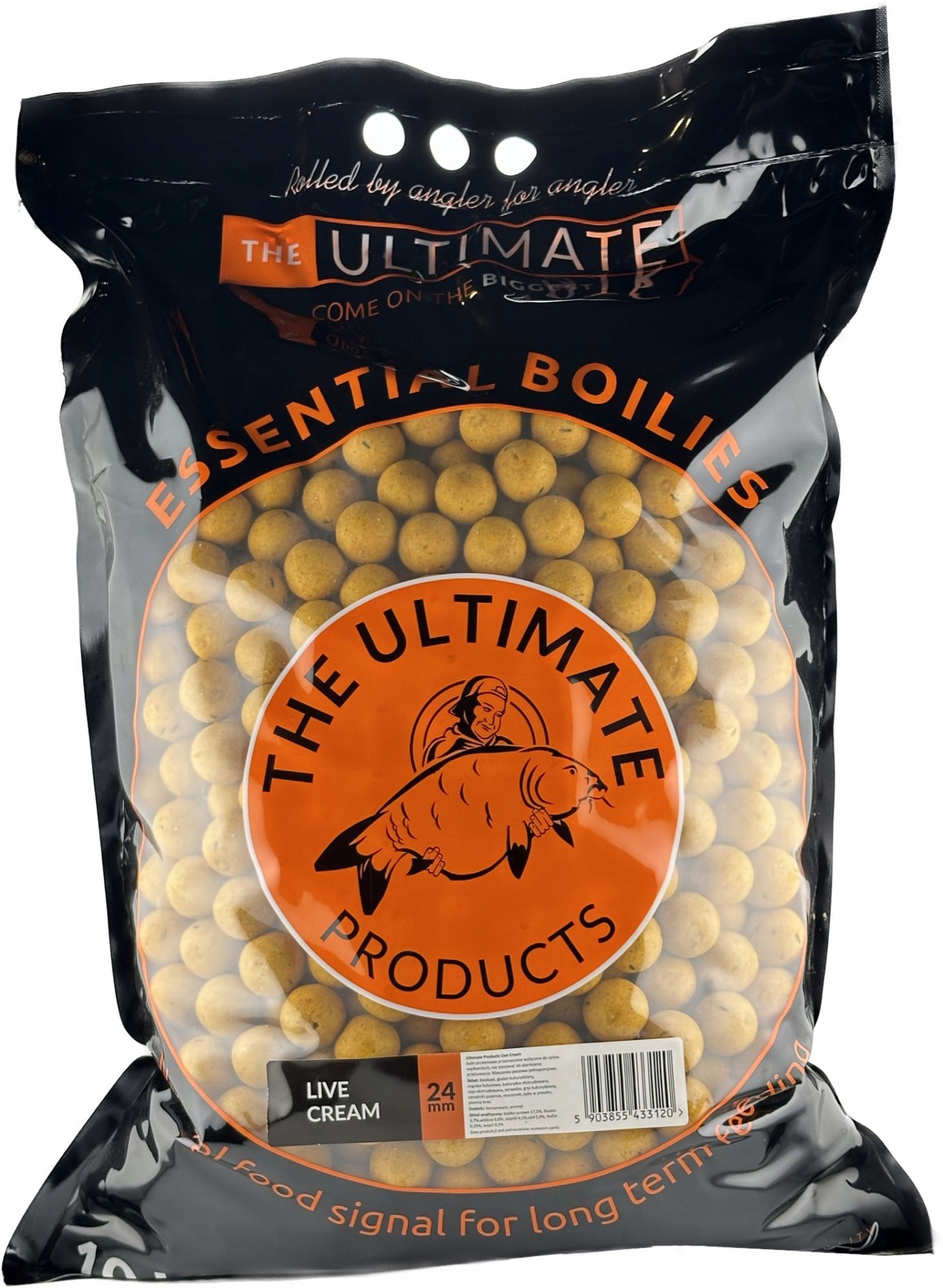 Proteinové kuličky Ultimate Essential Live Cream 24mm 10kg