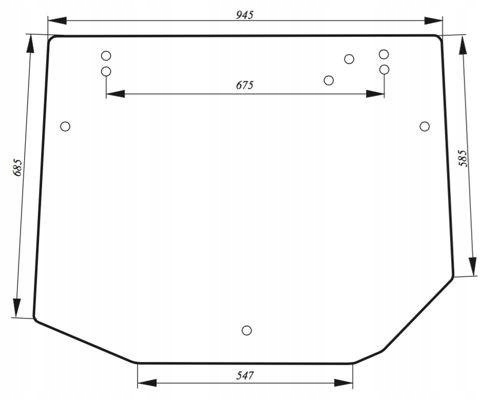 New Holland T 3010 3020 3030 zadní bezbarvé