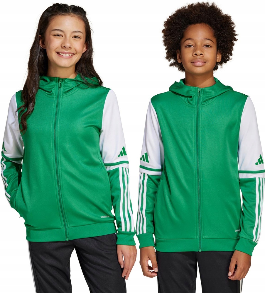 Dětská Mikina Adidas Squadra 25 Hoody Zeleno-bílá JP3163 vel. 140 Cm