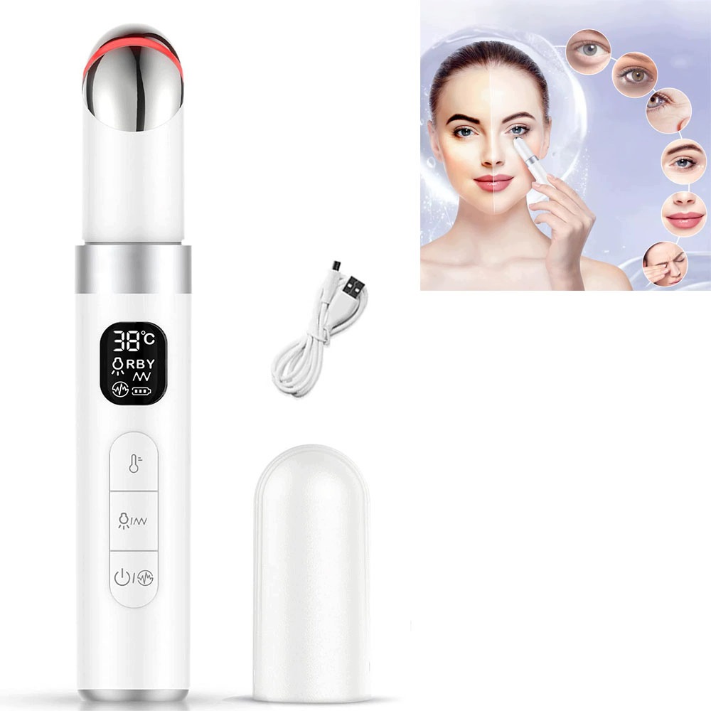 Masážní Přístroj na obličej očí a rtů Fototerapie Led Vibrace Ems Beauty