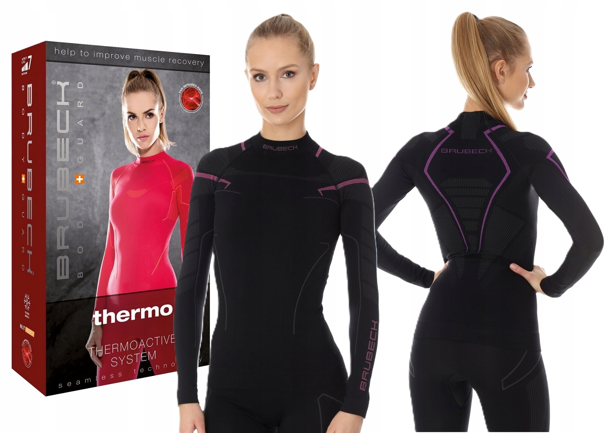 Brubeck Thermo Damska Bluza Termoaktywna Koszulka Do Sportów Zimowych -M
