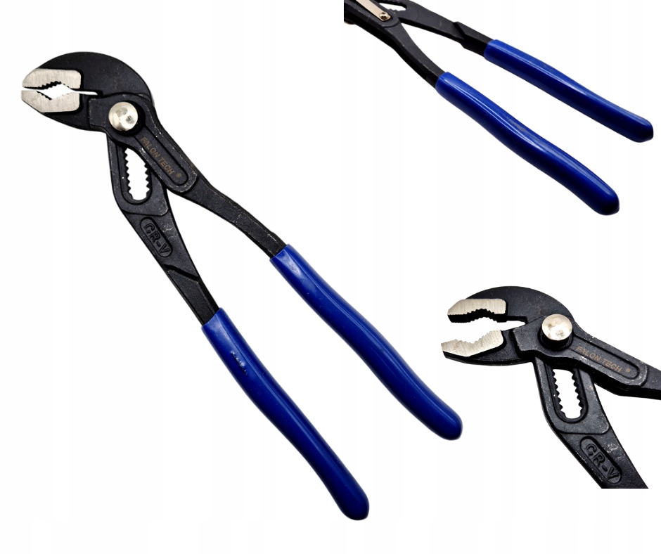 Szczypce Hydrauliczne Nastawne Cęgi Do Rur 250 mm Z Przyciskiem Papużki