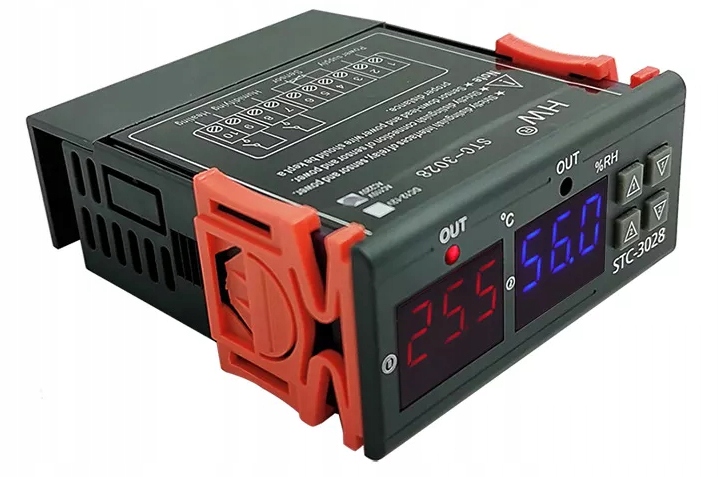 REGULATOR TEMPERATURY WILGOTNOŚCI TERMOSTAT 230V Kod producenta Termostat 230V STC-3028