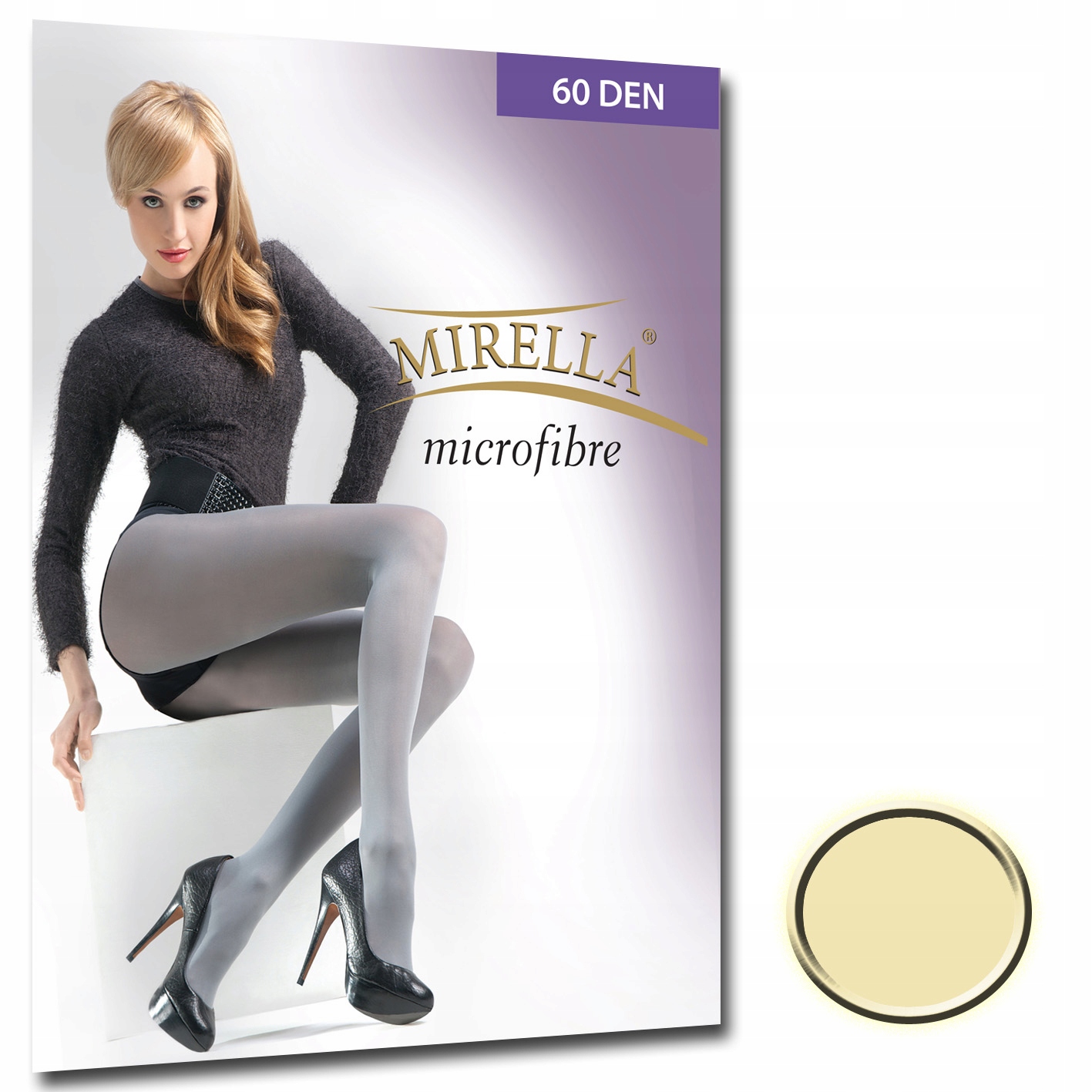 

Mirella Rajstopy microfibra 60 den 3/L Ecru