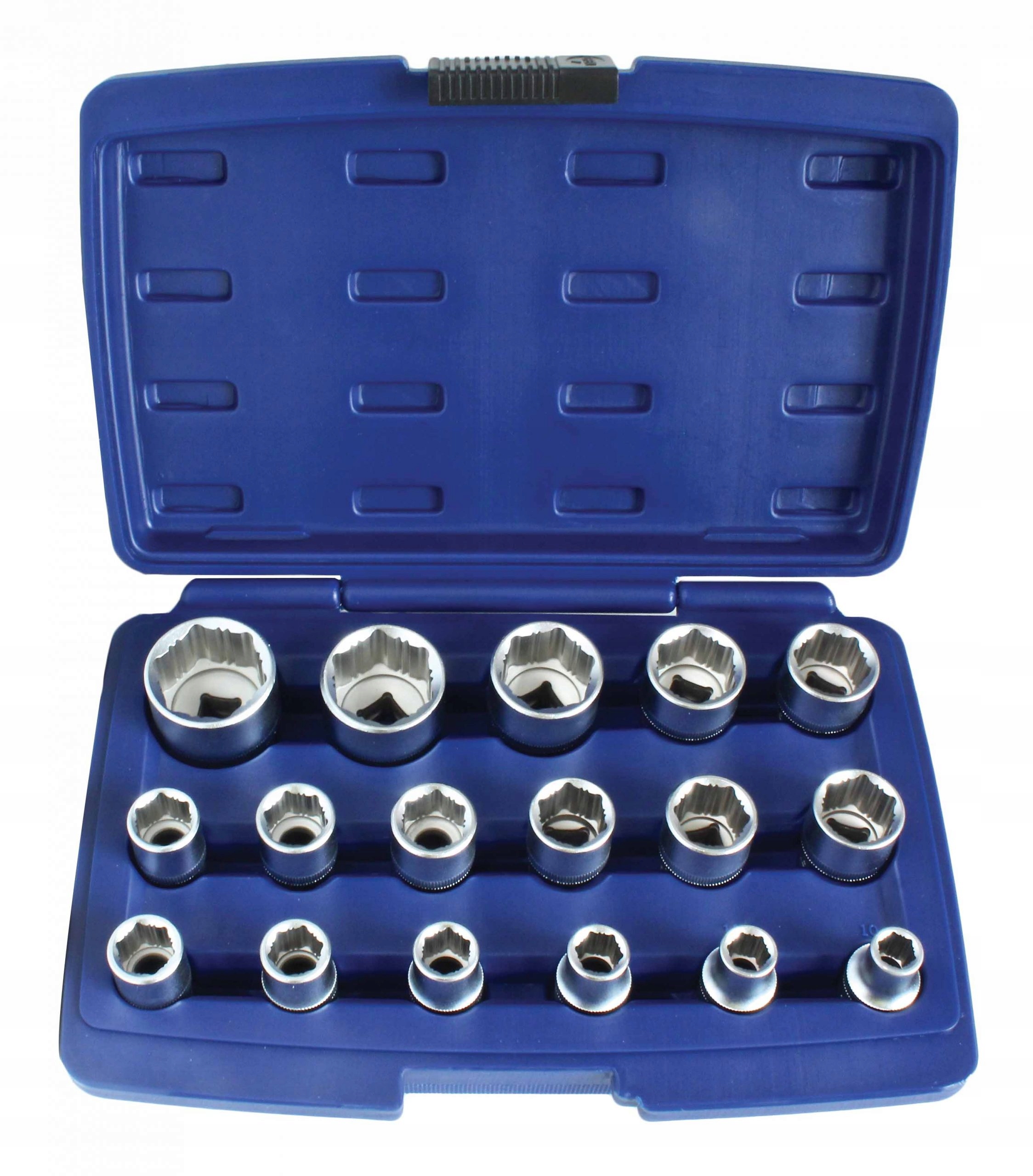 Zásuvkové hlavice 1/2'', 6hranné, 10-32 mm, sada 17 ks Asta A-AS527