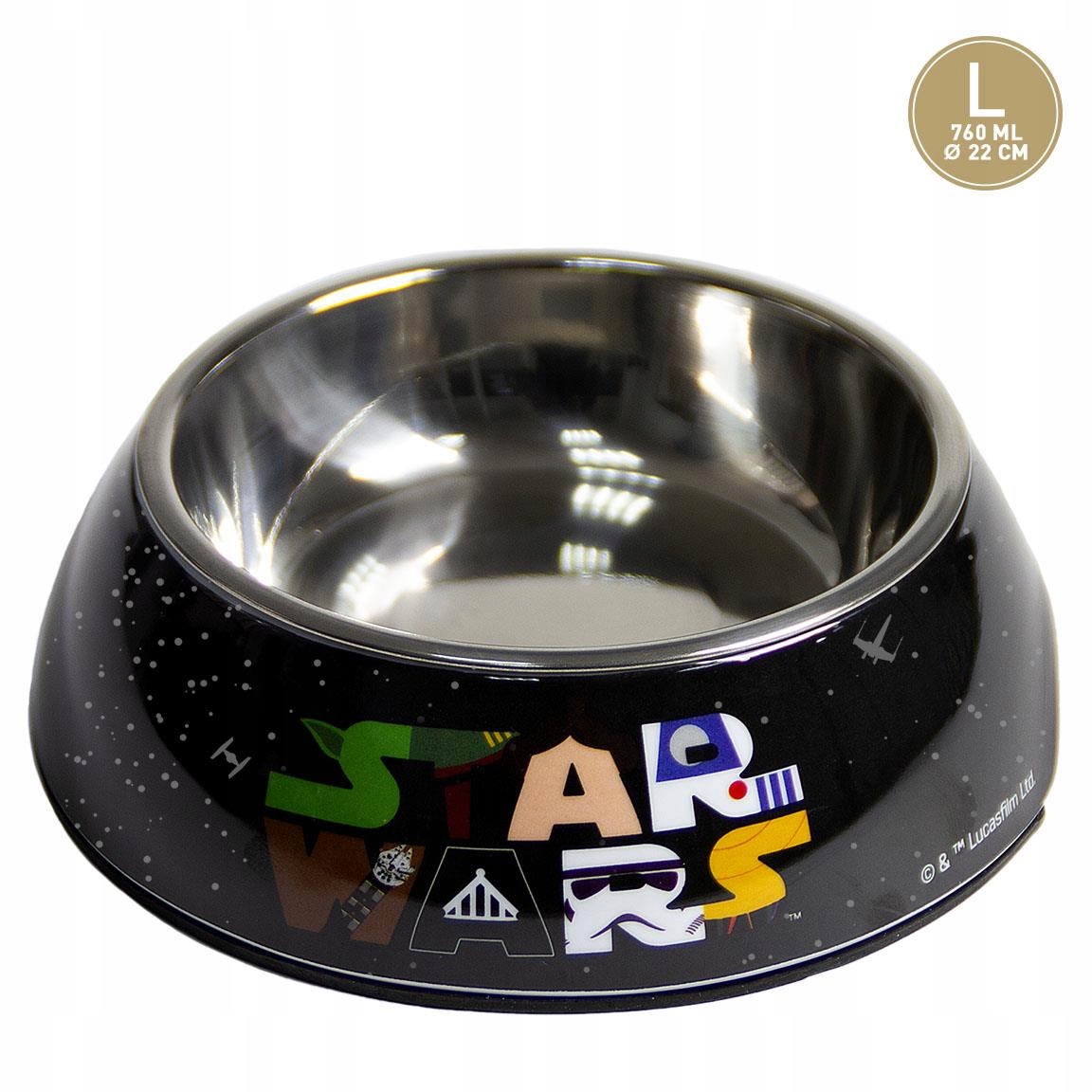 Levně Misky pro mazlíčka psa kočky 2 ks Star Wars L