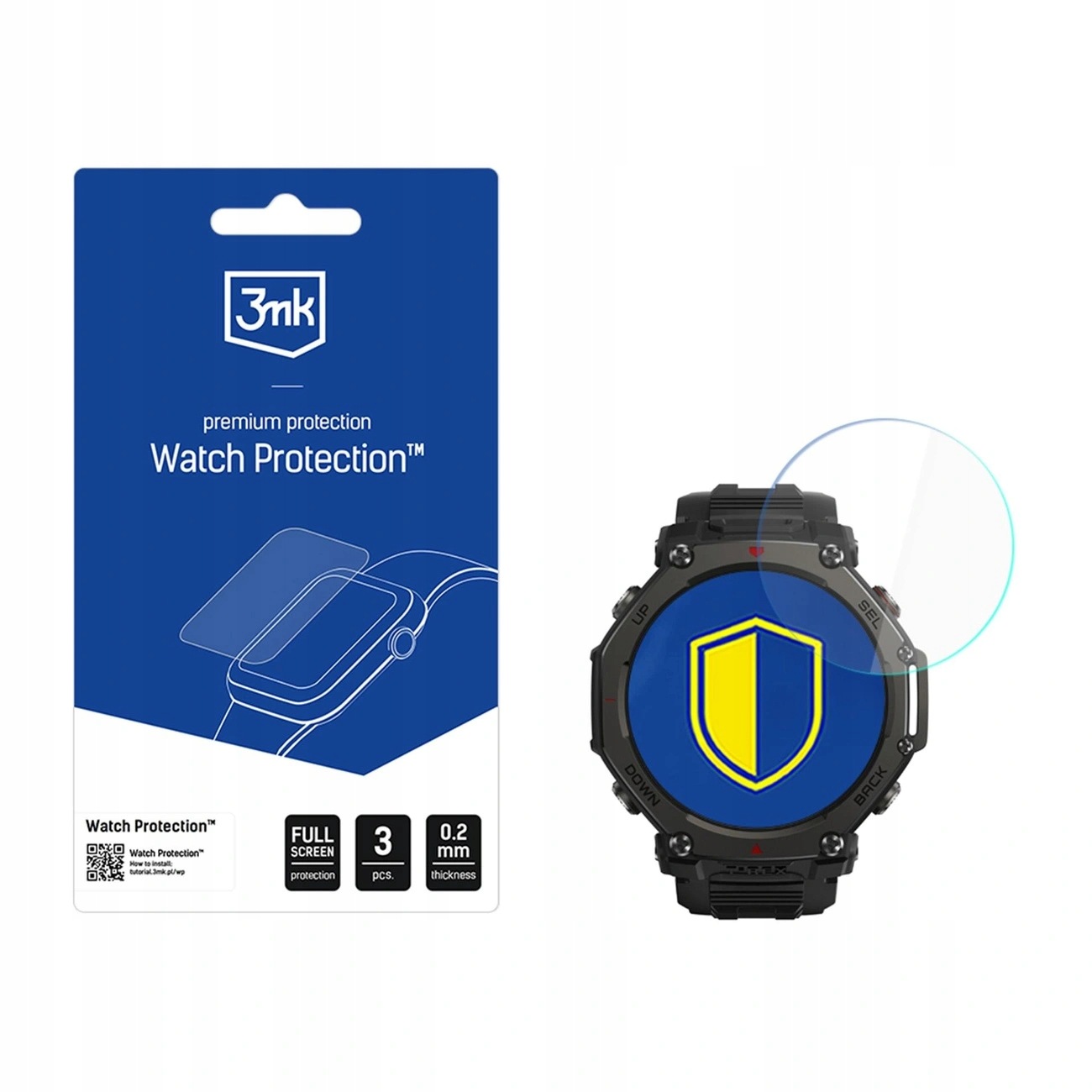 Szkło hybrydowe 3mk Watch Protection Amazfit T-Rex 3 Pro 44mm