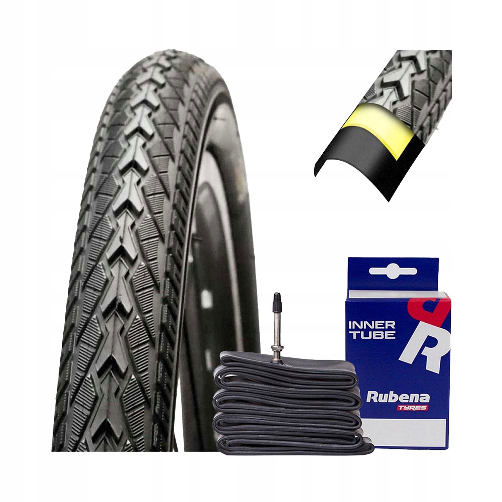 Opona rowerowa 28 Trc 28x1.75 Wkładka Antyprzebiciowa 47-622 Dętka FV47