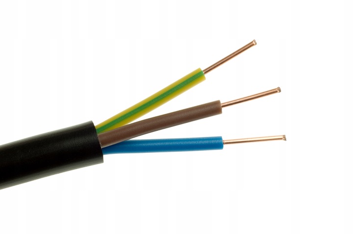 Kabel ziemny przewód czarny Yky 3x1,5 50m