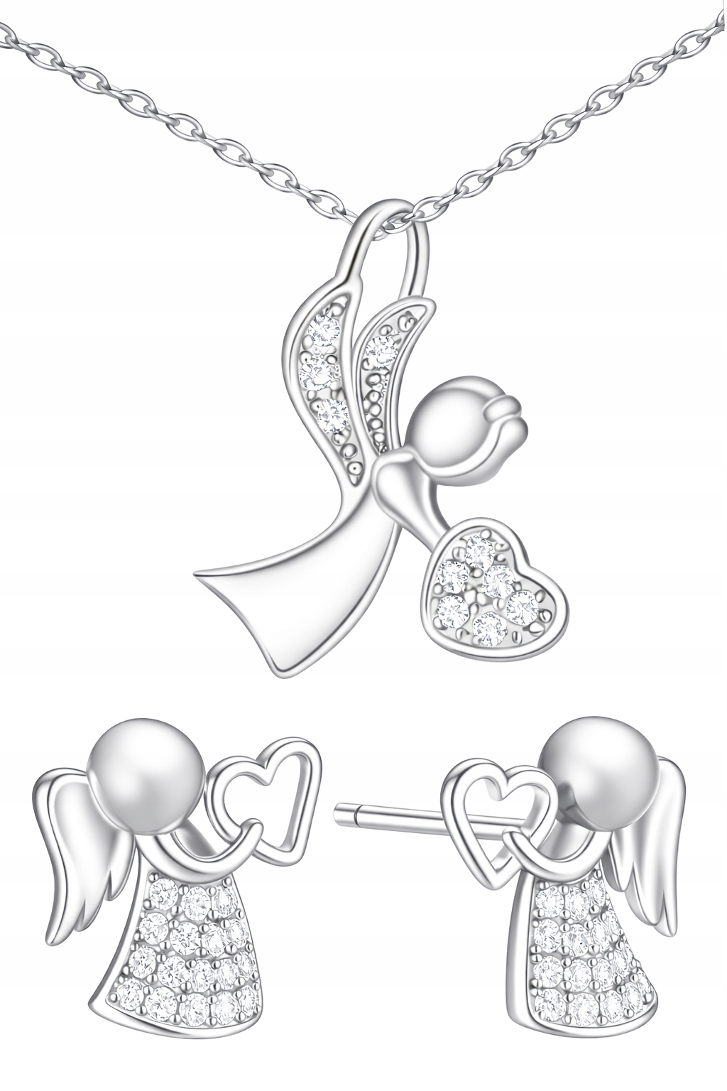 Sada stříbrných šperků Anděl na přijímání křest stříbro 925