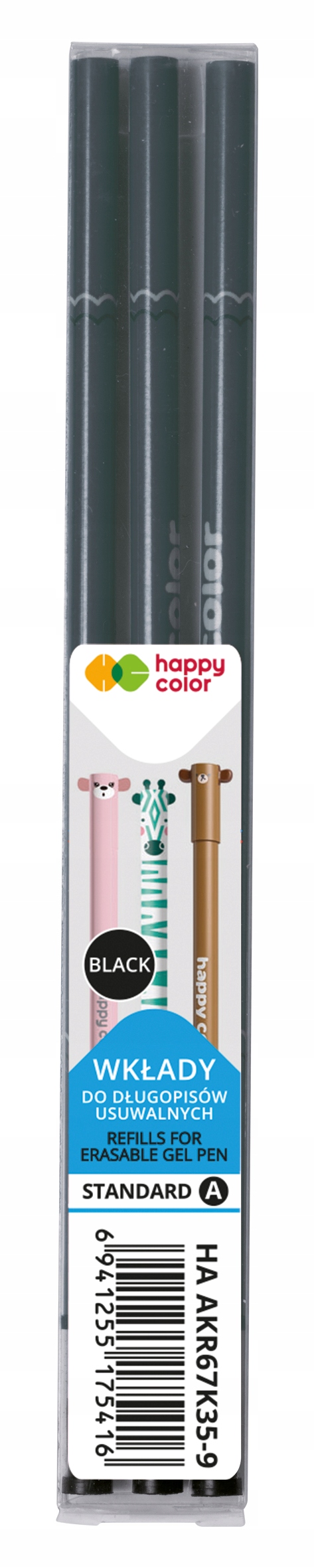 

3 sztuki Wkładów ścieralnych Happy Color czarnych
