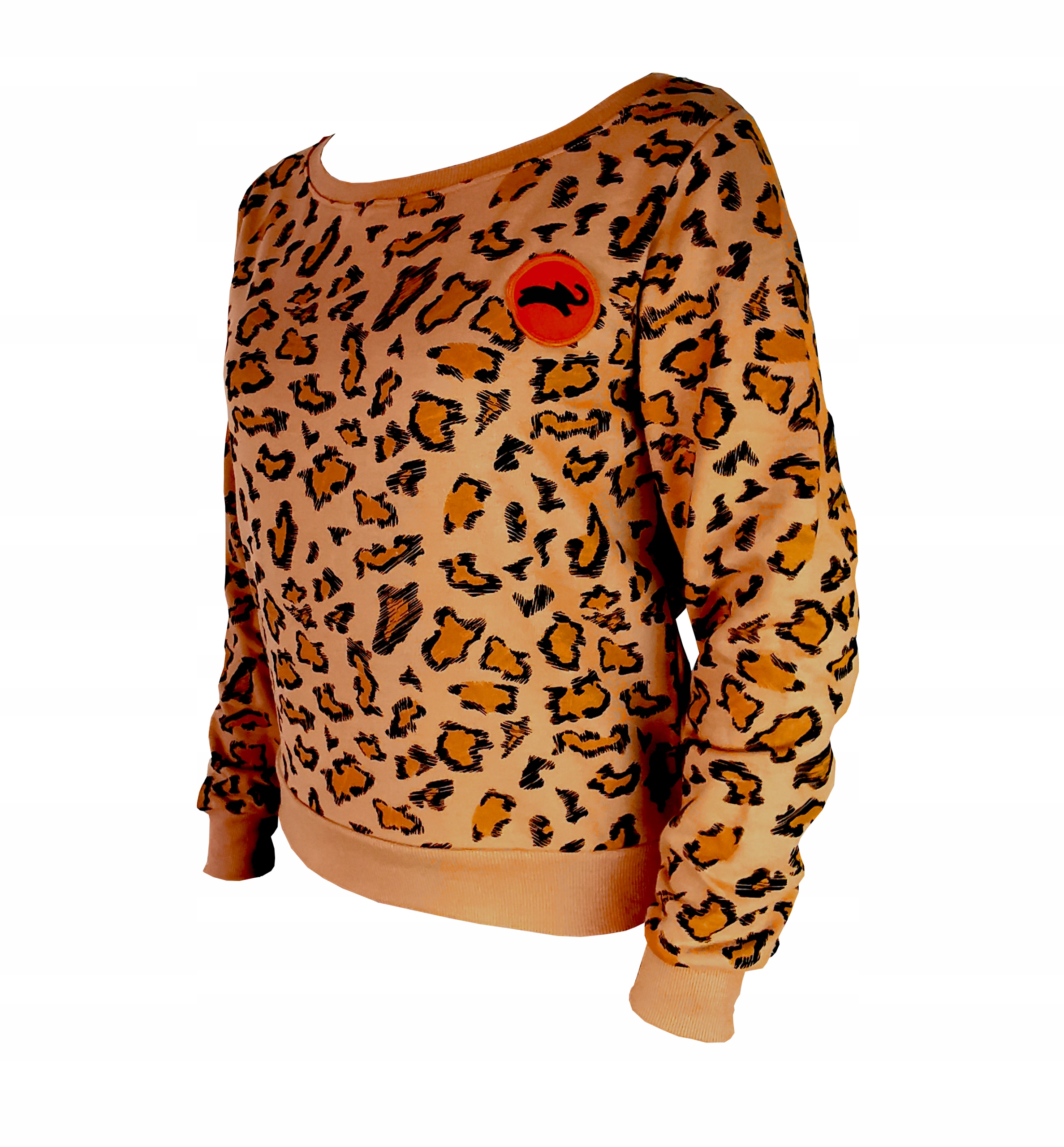 

Bluza damska zwierzęcy print panterka cętki S