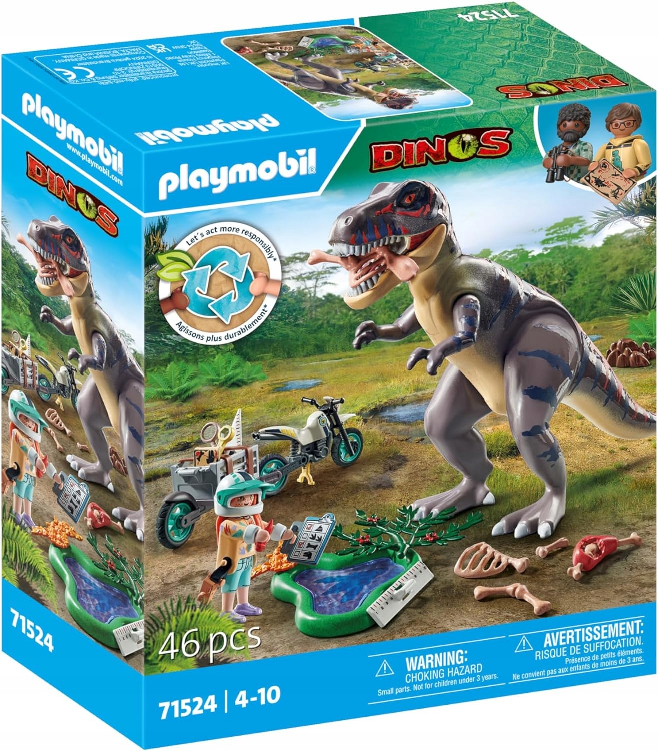 Dinozaur T Rex - Zabawki Playmobil dla dzieci - dziewczynek