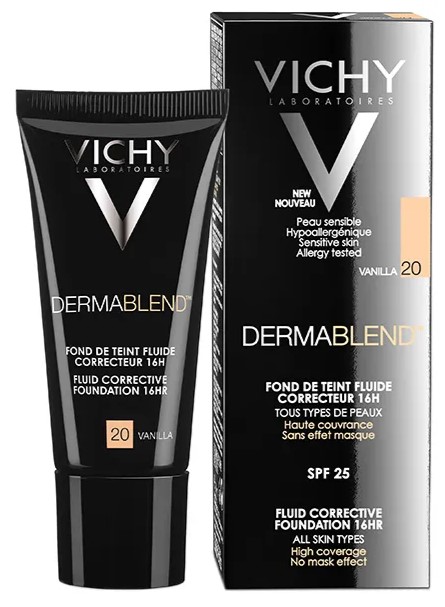 Vichy Dermablend Fluid korygujący podkład nr 20 kolor Vanilla 30 ml