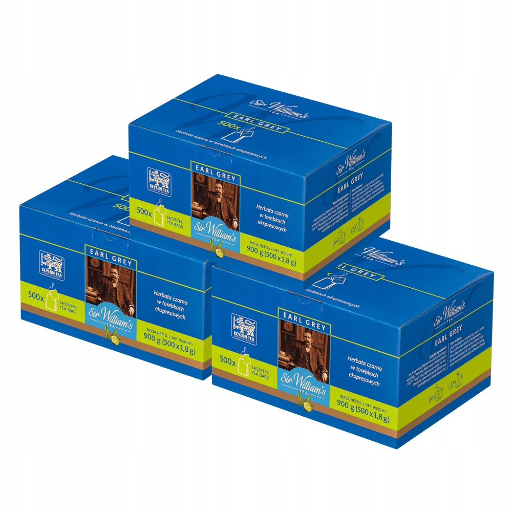 Herbata 3x Sir William's London Earl Grey 500 sasz