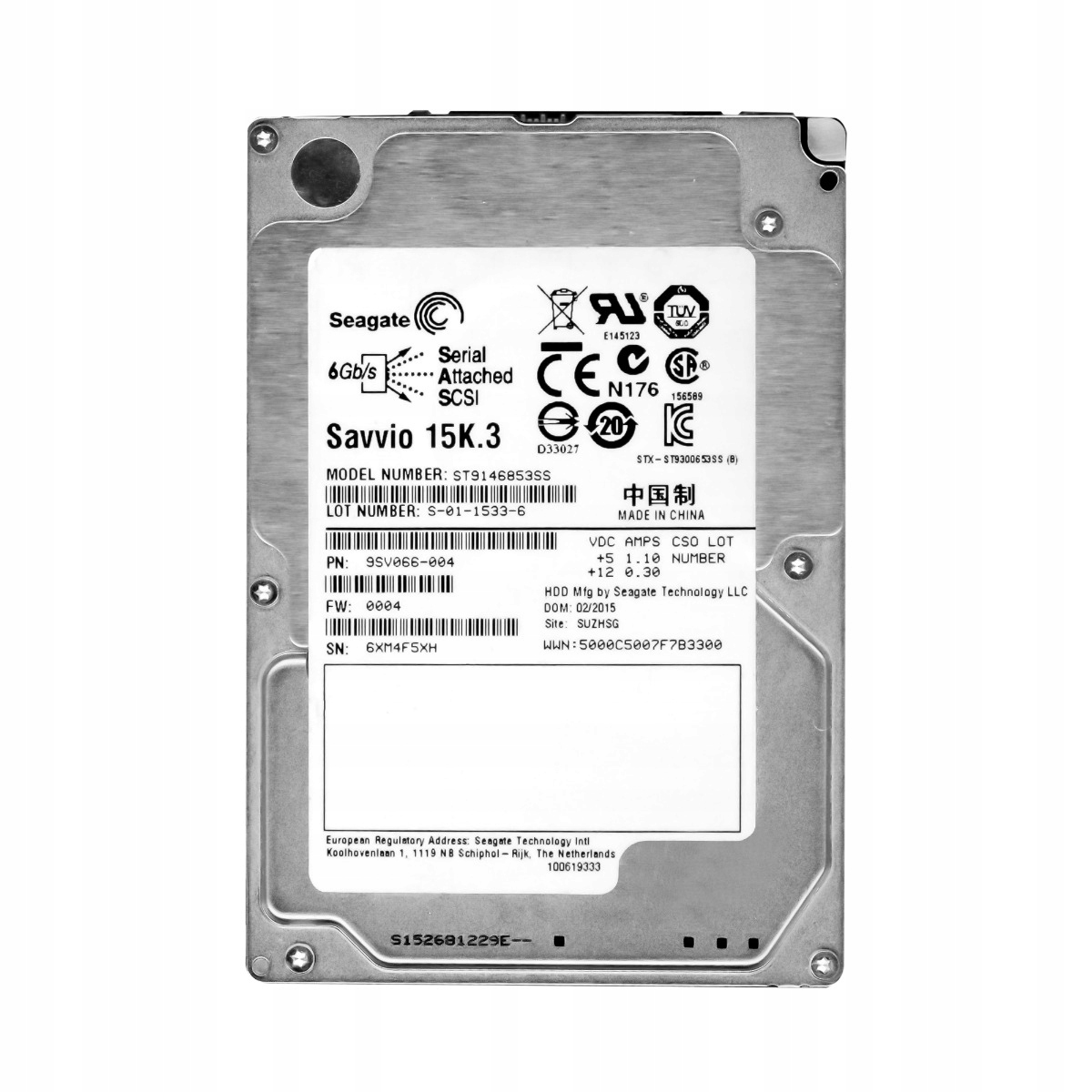 Seagate Savvio 15K.3 146GB 15K 64MB SAS-2 2.5'' ST9146853SS