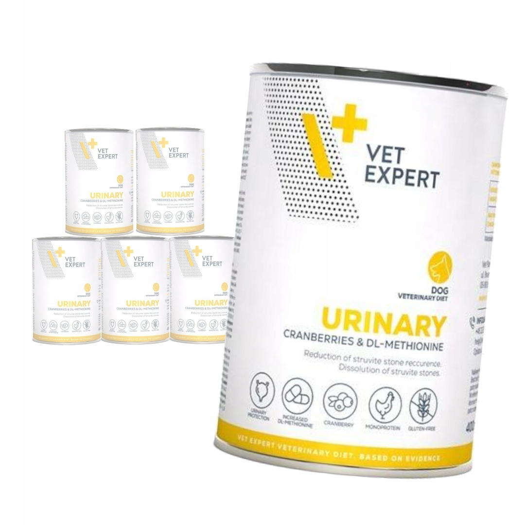 Levně Vet Expert Urinary Vlhké Krmivo Veterinární krmivo pro psy s kuřecím masem 6x400 g