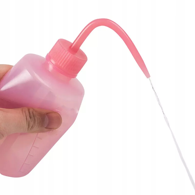 Butelka pojemnik Tryskawka do Mycia płukania rzęs tatuażu 150ml z miarką