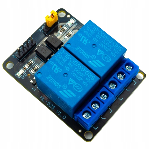 Moduł 2-kanałowy 5V 10A przekaźnik sterowany stanem niskim 0V do Arduino Kod producenta Moduł 2-kanałowy 5V 10A przekaźnik