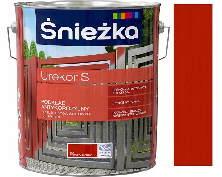Urekor S 10L Podkład Czerwony tlenkowy Śnieżka