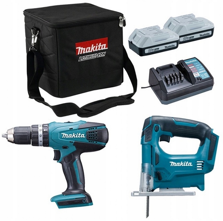 MAKITA ZESTAW DK18B59Y WKRĘTARKA UDAROWA + WYRZYNARKA + TORBA Kod producenta DK18B59Y