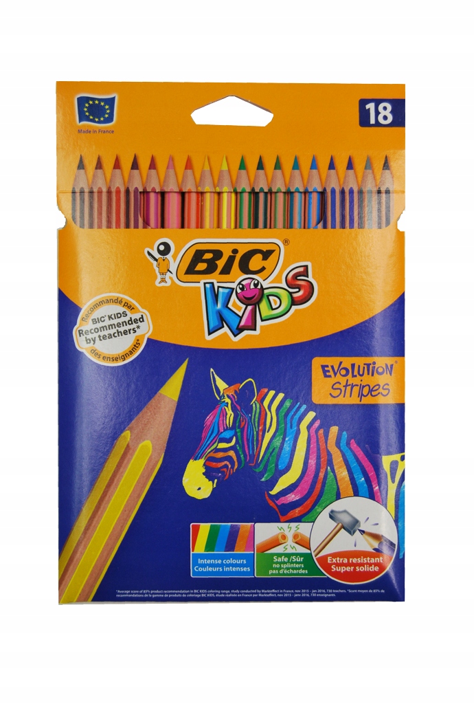 

Kredki Bic Evolution Stripes 18k