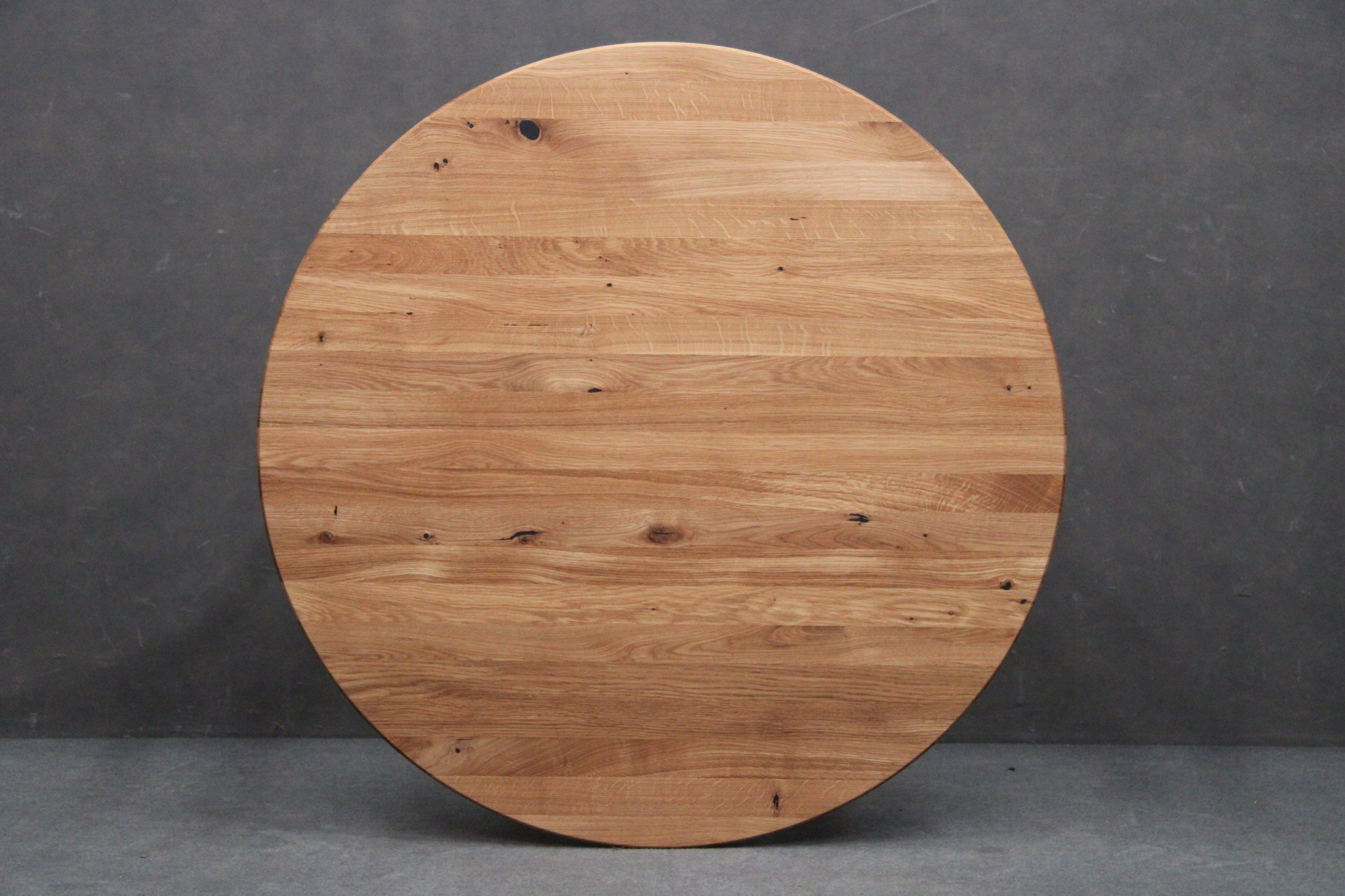 STÓŁ Drewniany Okrągły Skandynawski Dębowy 105 cm Dąb Lity Olejowany BGM24 Marka BGM s.c.