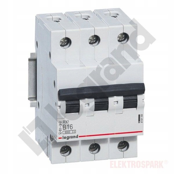 

Wyłącznik nadprądowy 3P B 16A 6kA Ac S303 RX3