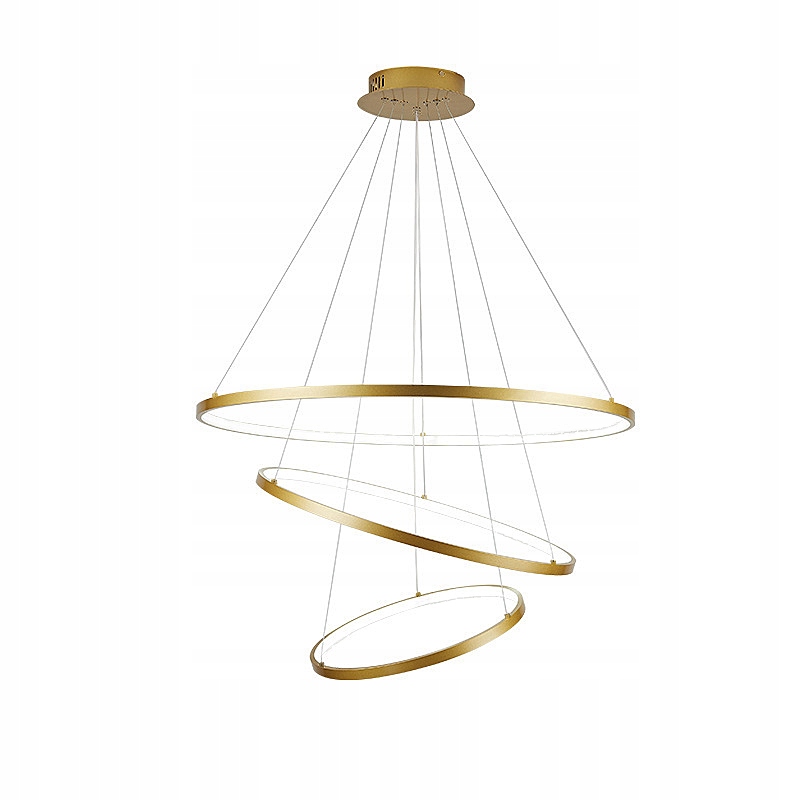 Lampa wisząca żyrandol Silva ring 60/80/100cm okrąg modern Led złoty