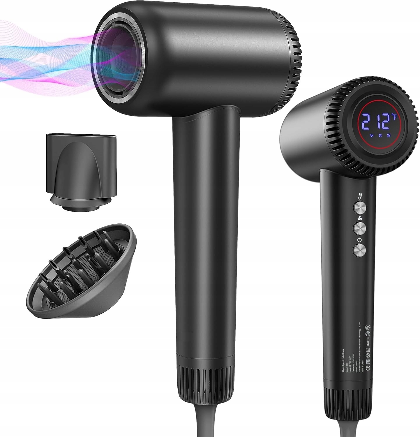 Sušič vlasov s ionizáciou Studený prívod vzduchu Koncentrátor Difuzér 1600 W