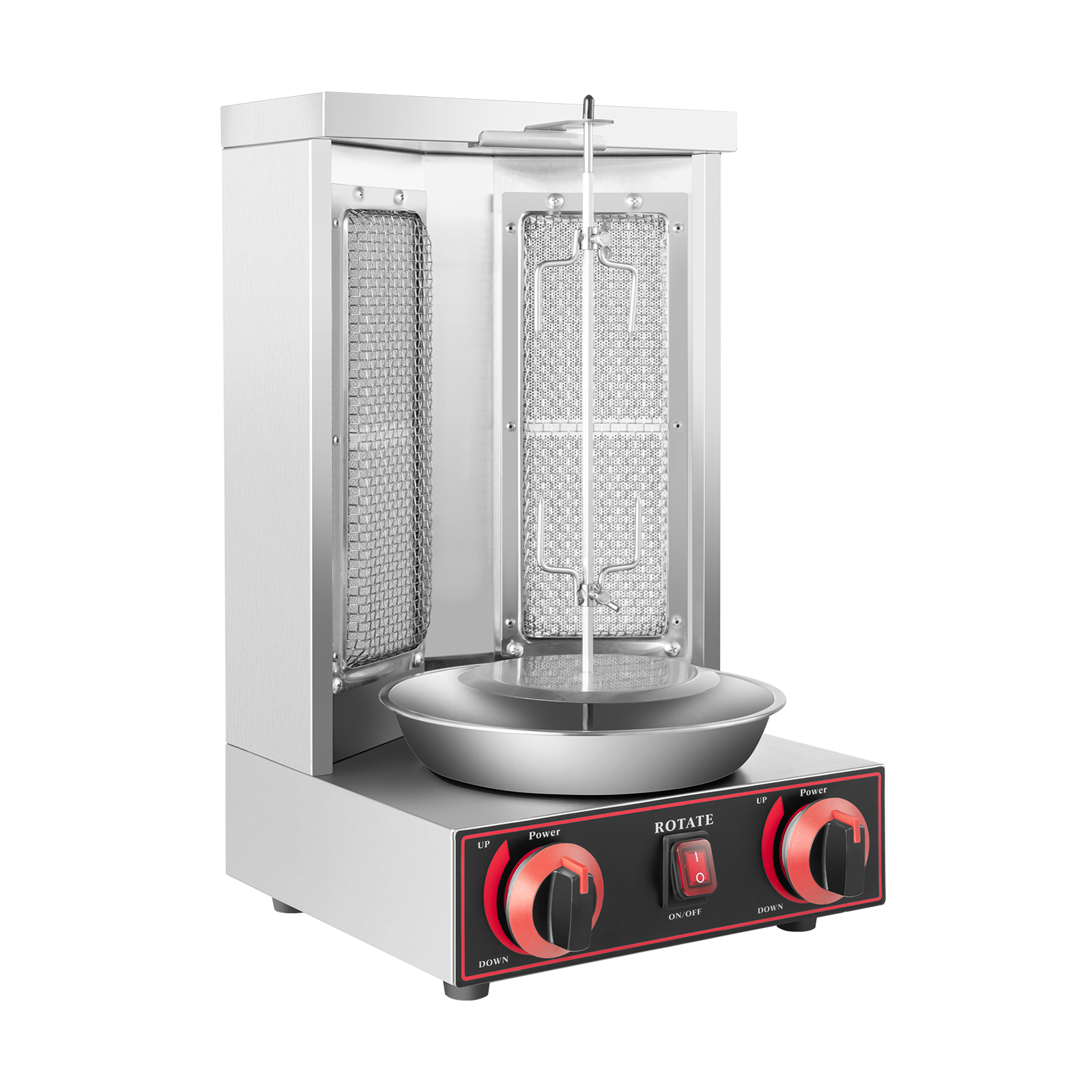 Grill Gazowy Pionowy do Kebaba Doner Gyros 3000W z 2 Palnikami Ce