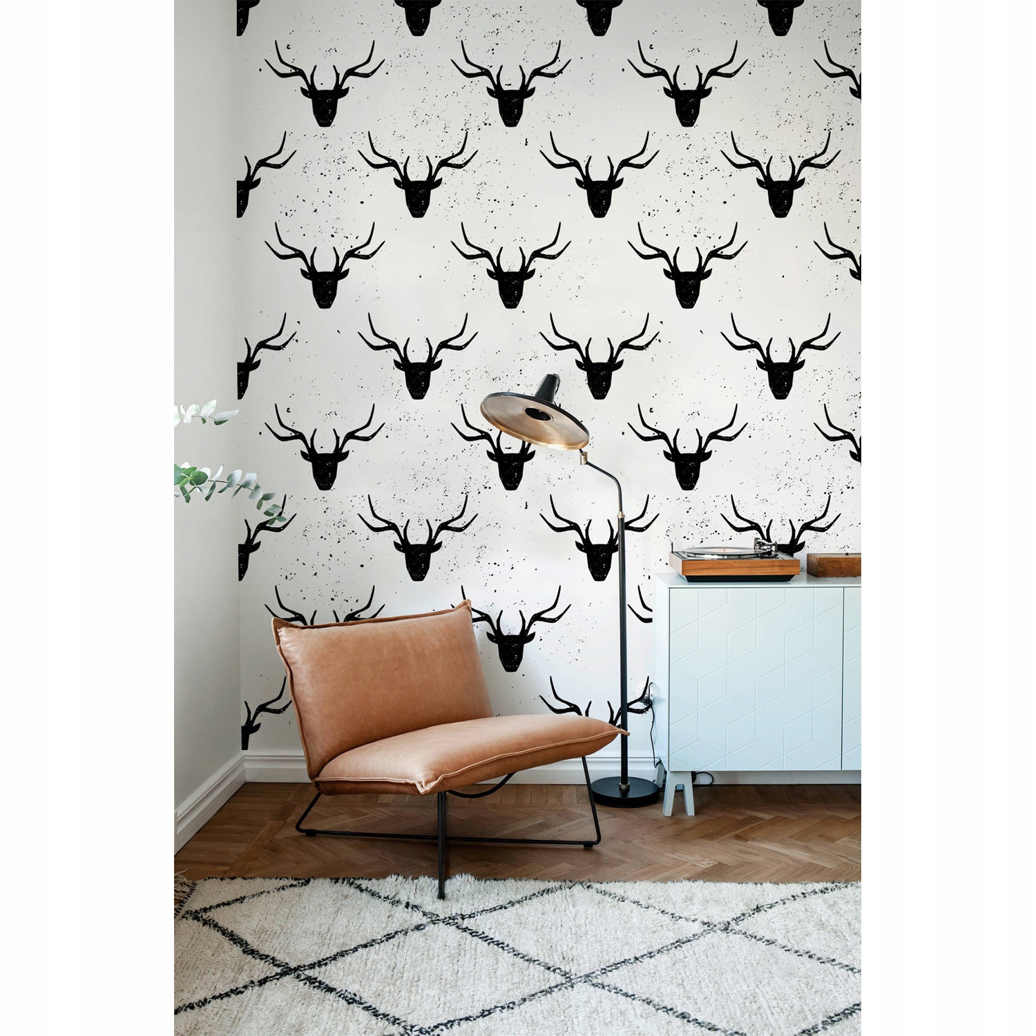 

Foto tapeta samoprzylepna Czarne jelenie 250x250cm