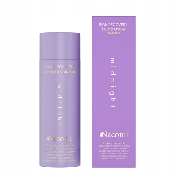 Nacomi Rich Recovery Midnight gel na mytí obličeje 140 ml
