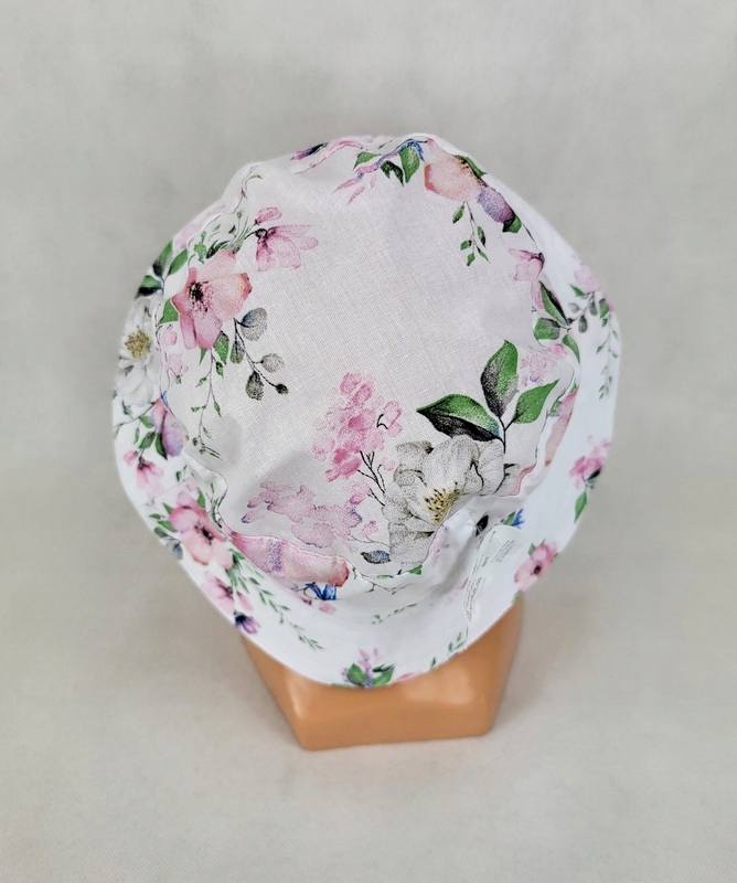 588 KAPELUSZ letni BIAŁY wzór 100% BAWEŁNA L Płeć kobieta