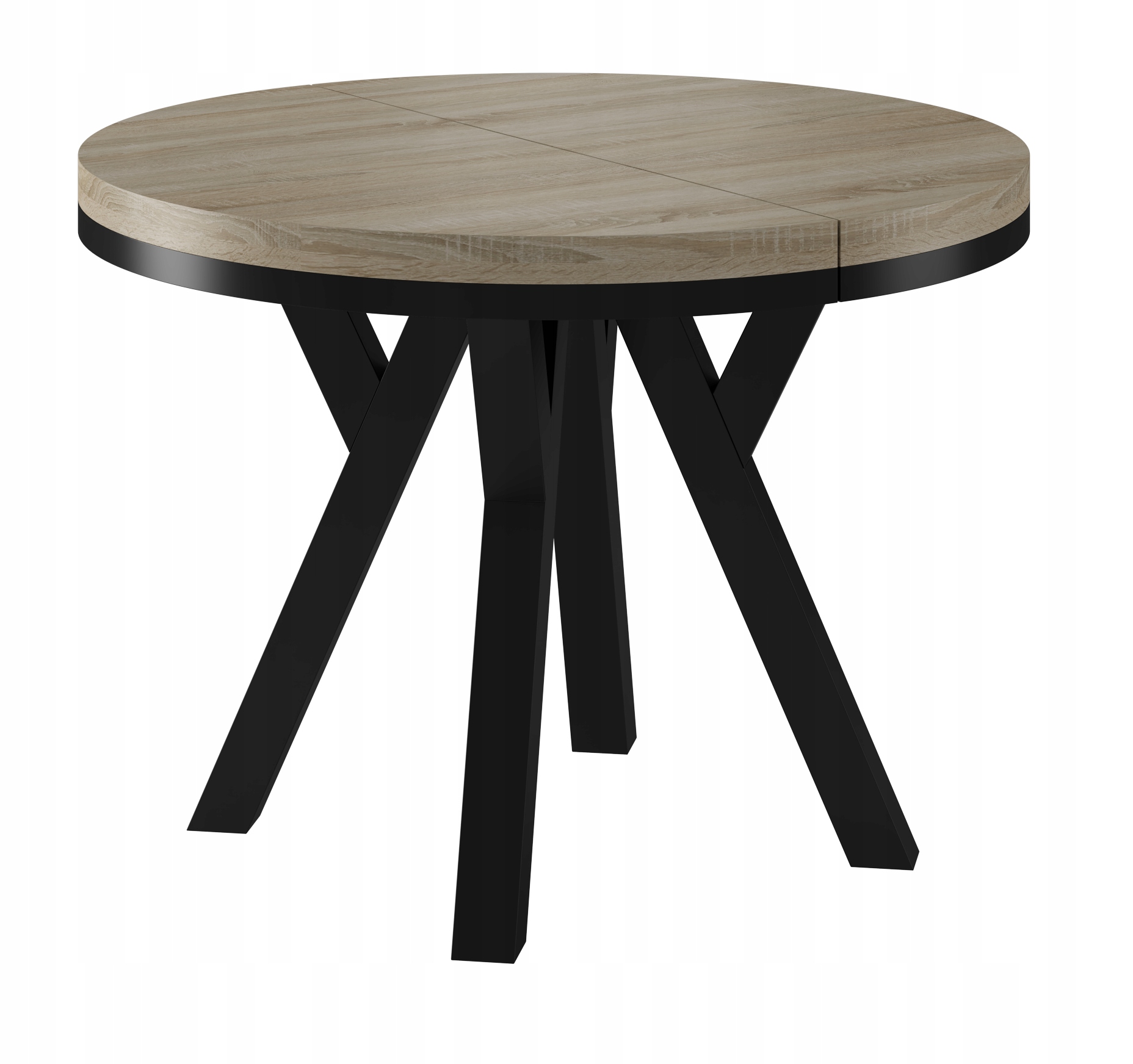 STÓŁ OKRĄGŁY ROZKŁADANY LOFT NOGA Y 100 X 100 X 75 CRAFY ZŁOTY Kolor mebla dąb artisan dąb craft złoty dąb sonoma dąb wotan