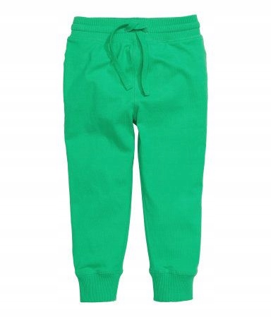 

Nowe H&m spodnie dresowe zielone 122