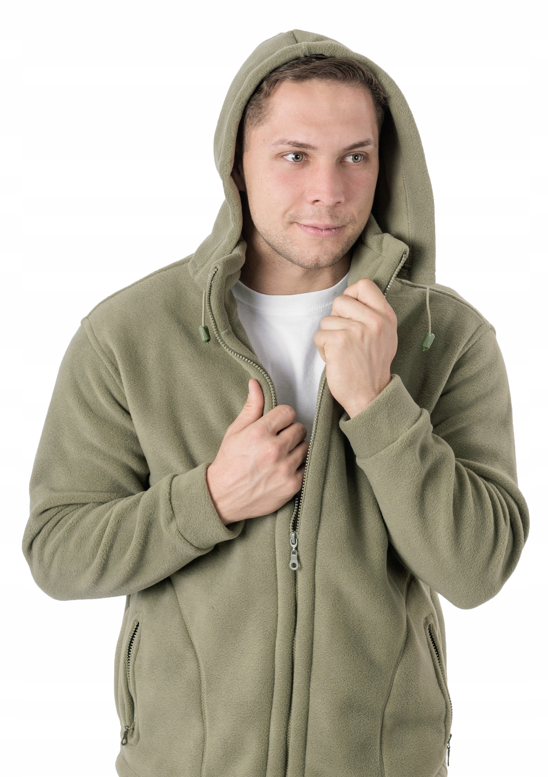 

Duży Polar Bluza Polarowa Męska MAX01 4XL oliw-jas