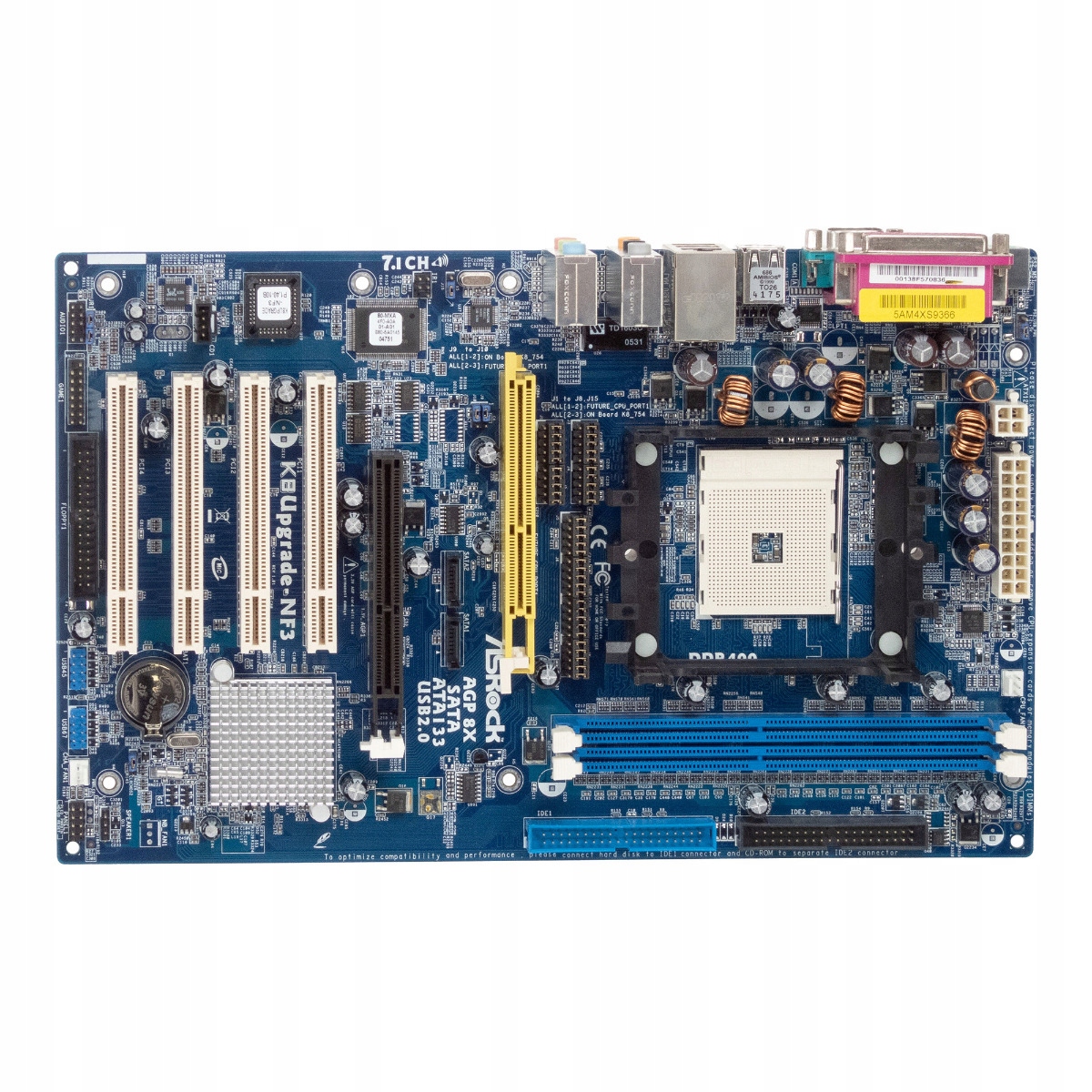 Asrock K8UPGRADE-NF3 Socket 754 Future Cpu Port Ddr Agp Pci Atx